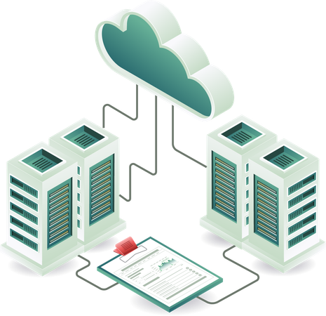 Analystengremium für Cloud-Server-Technologie  Illustration