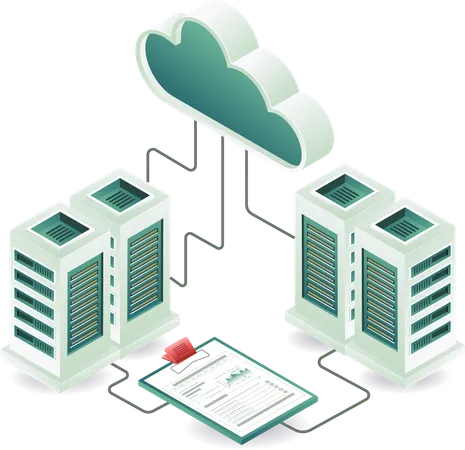 Analystengremium für Cloud-Server-Technologie  Illustration