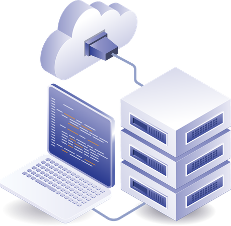 Cloud-Server-Technologie Computerprogrammdaten  Illustration