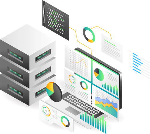 Cloud server transformation  Illustration