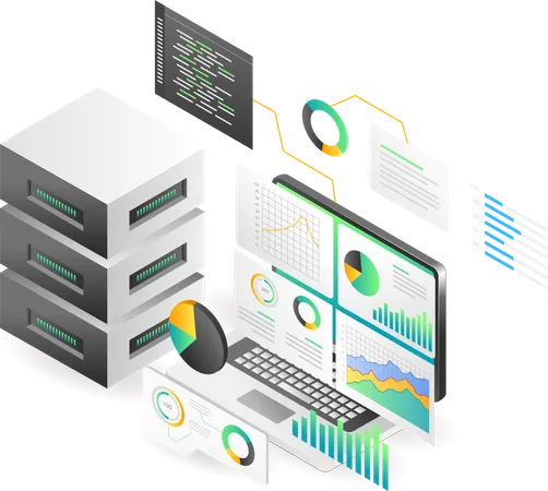 Cloud server transformation  Illustration