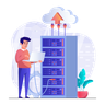 issue at data center illustration free download