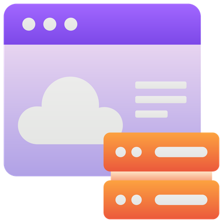 Cloud-Server-Webseite  Illustration