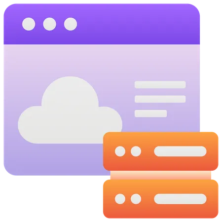 Cloud-Server-Webseite  Illustration