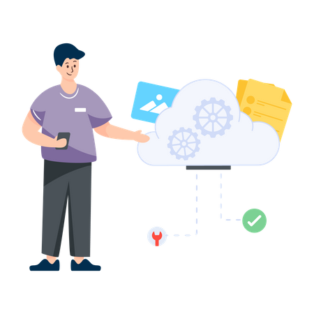 Cloud Service  Illustration