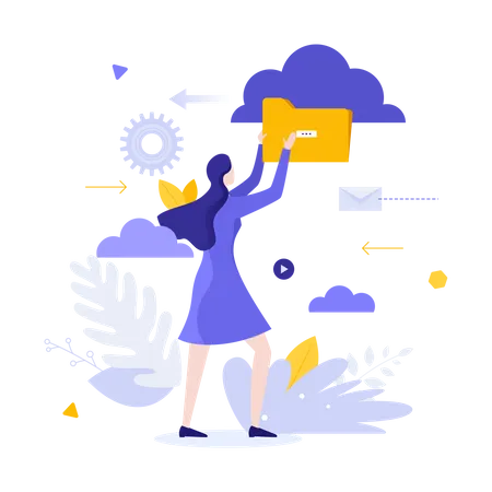 Cloud Service  Illustration