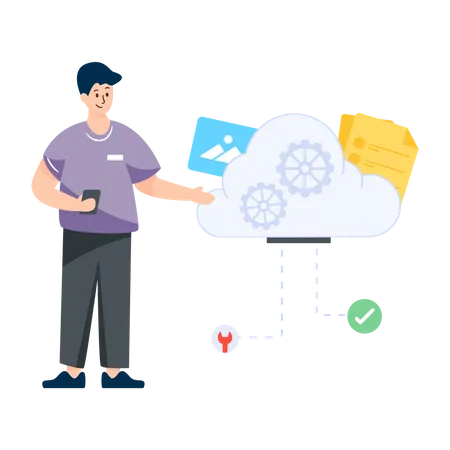 Cloud Service  Illustration