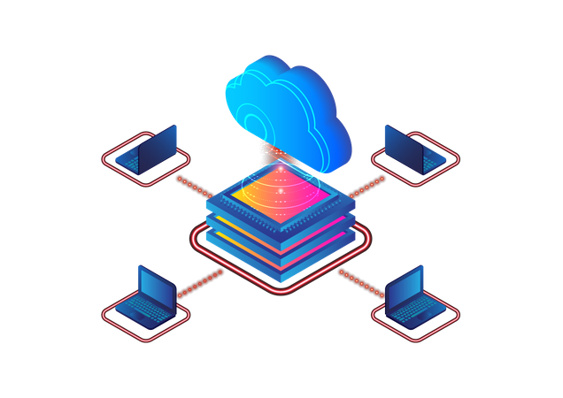 Cloud Service  Illustration