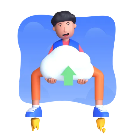 Cloud services upload  Illustration