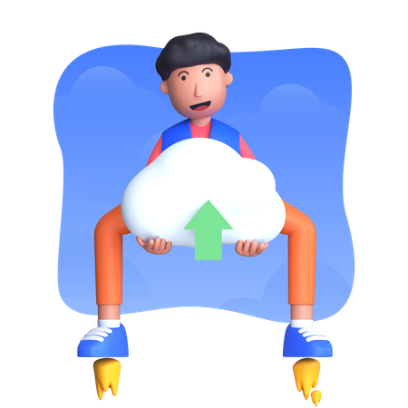 Cloud services upload  Illustration