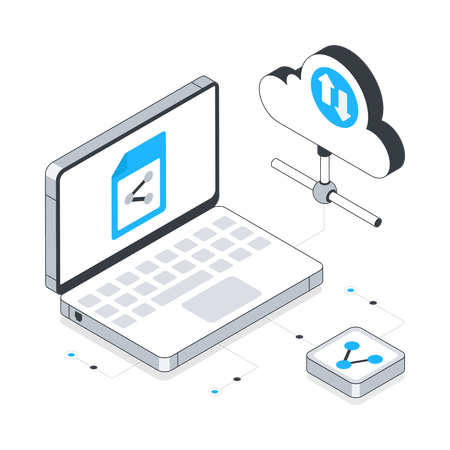 Cloud Sharing  Illustration