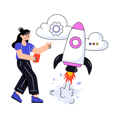 Cloud-Startup  Illustration