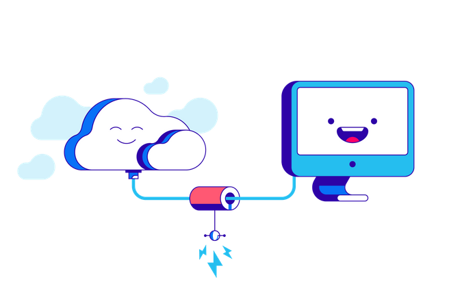 Cloud storage Illustration