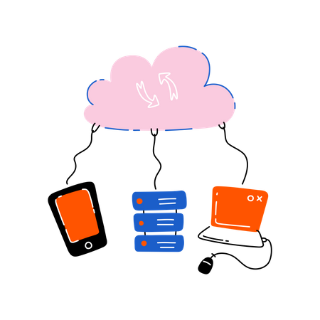 Cloud storage Illustration