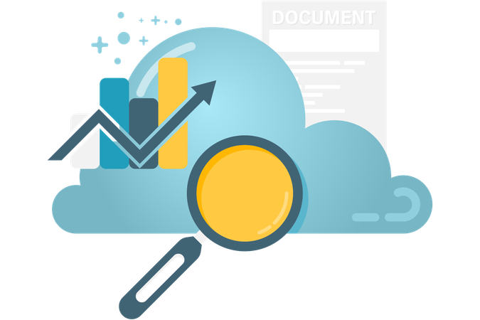 Cloud storage analytics  Illustration