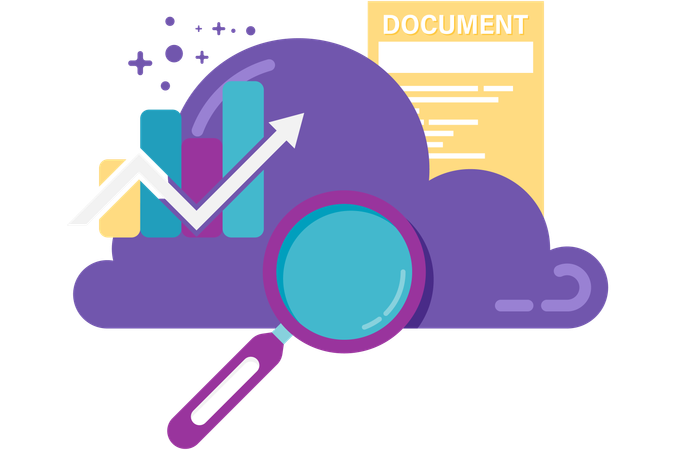 Cloud storage analytics  Illustration