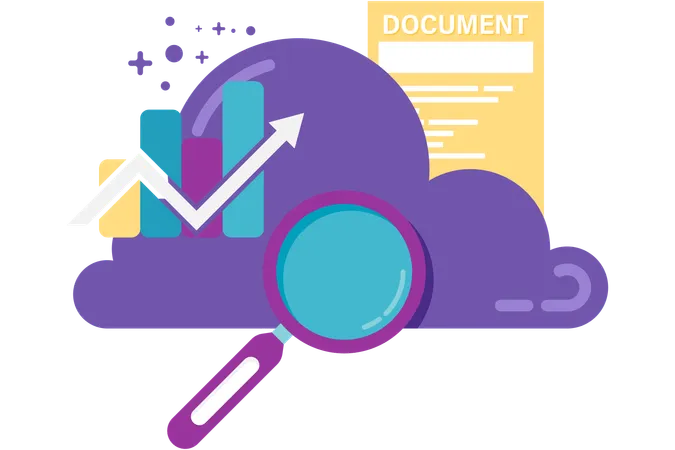 Cloud storage analytics  Illustration