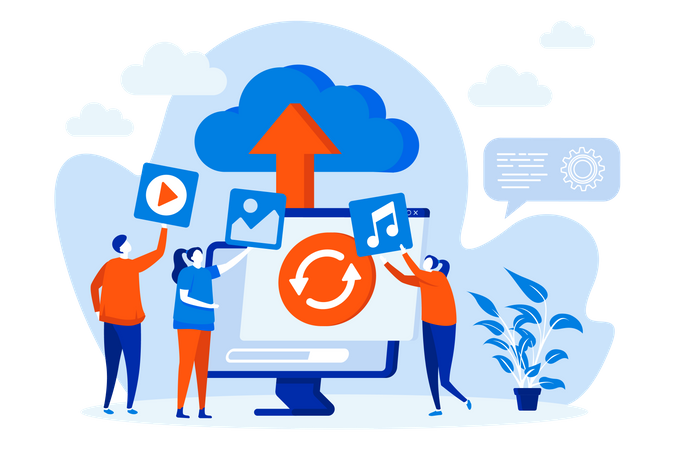 Cloud storage  Illustration