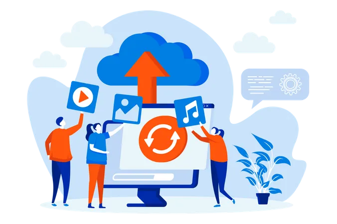 Cloud storage  Illustration