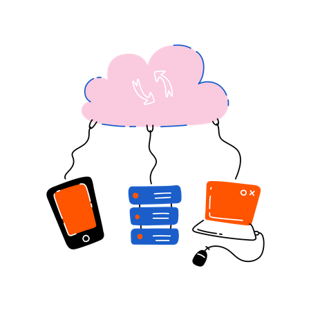 Cloud storage  Illustration