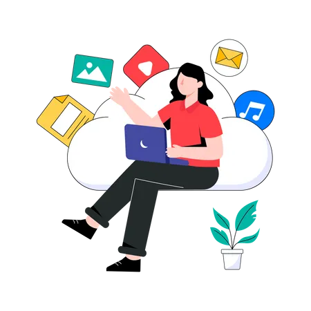 Cloud storage  Illustration