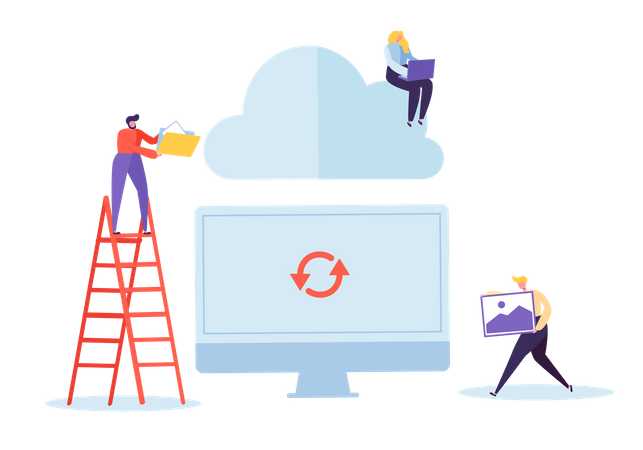 Cloud storage  Illustration