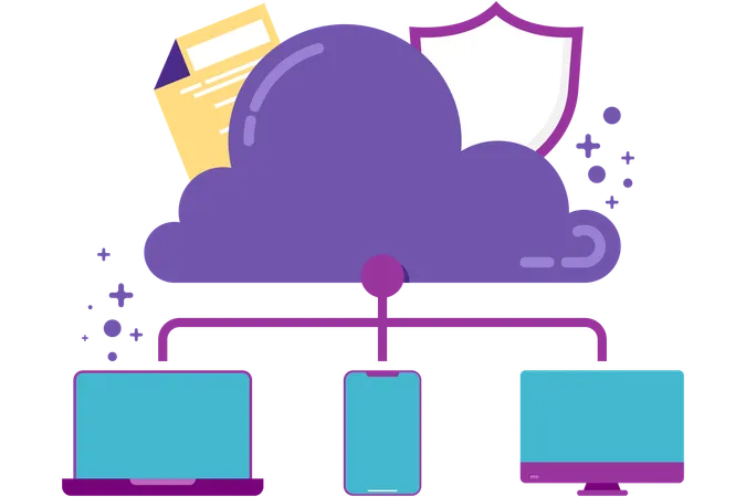 Cloud storage infrastructure  Illustration