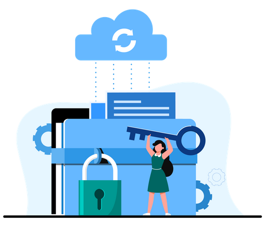 Cloud Storage Security Illustration