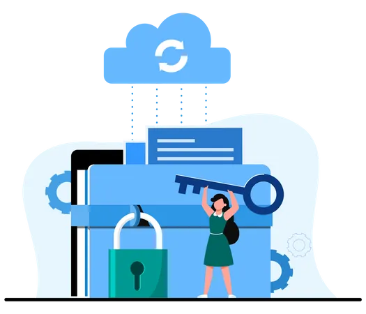 Cloud Storage Security  Illustration