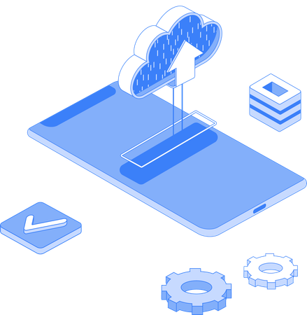 Cloud storage service  Illustration