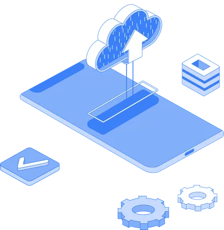 Cloud storage service  Illustration