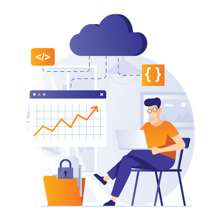 Cloud storage service  Illustration