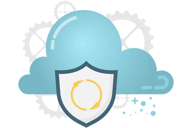 Cloud storage synchronization process  Illustration