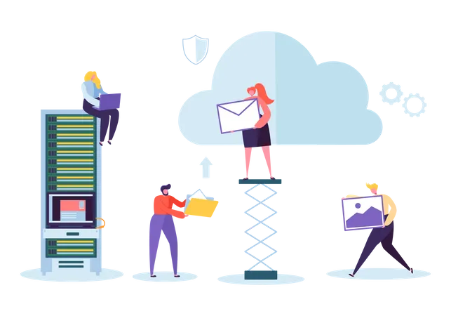 Cloud Storage Technology  Illustration