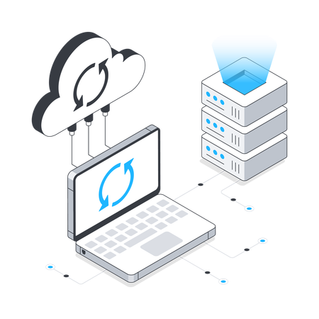 Cloud Sync  Illustration