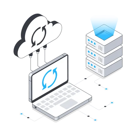 Cloud Sync  Illustration