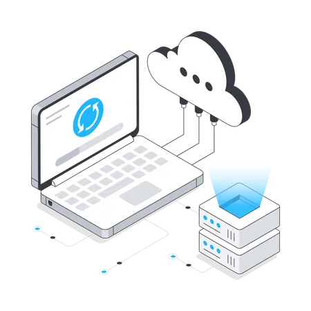 Cloud Sync  Illustration