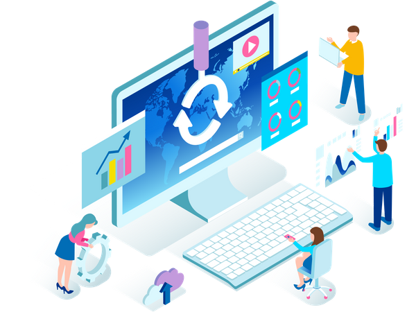 Cloud-Synchronisierung  Illustration