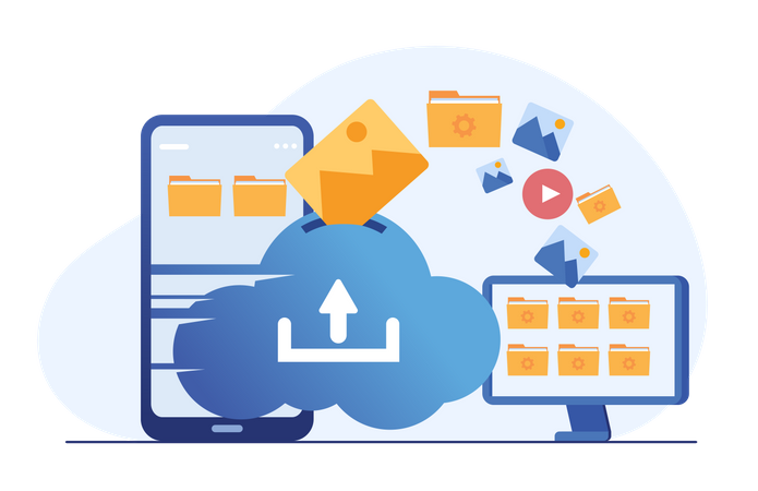 Cloud-Synchronisierung  Illustration