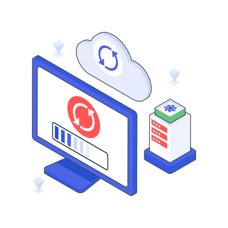 Cloud-Synchronisierung und Backup  Illustration