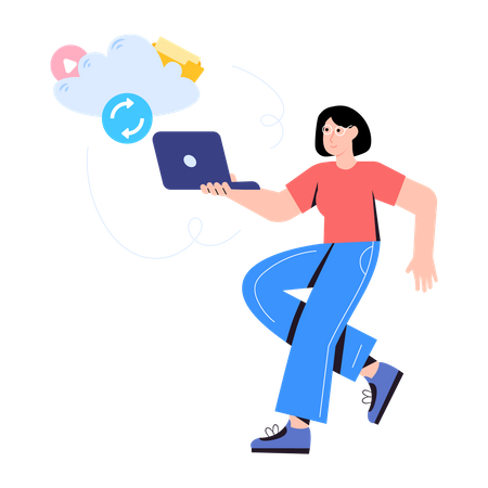 Cloud Synchronization  Illustration