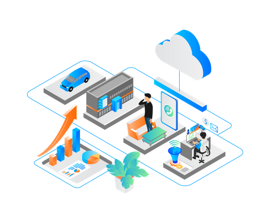 Cloud-Technologie  Illustration