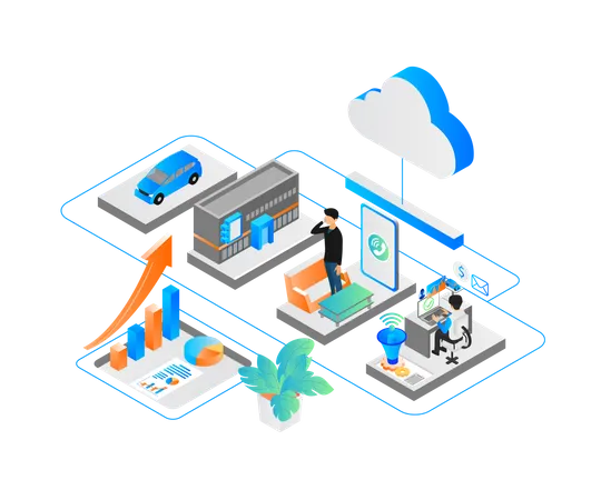 Cloud-Technologie  Illustration