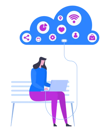 Cloud-Technologie  Illustration