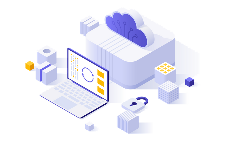 Cloud-Technologie-Dienst  Illustration