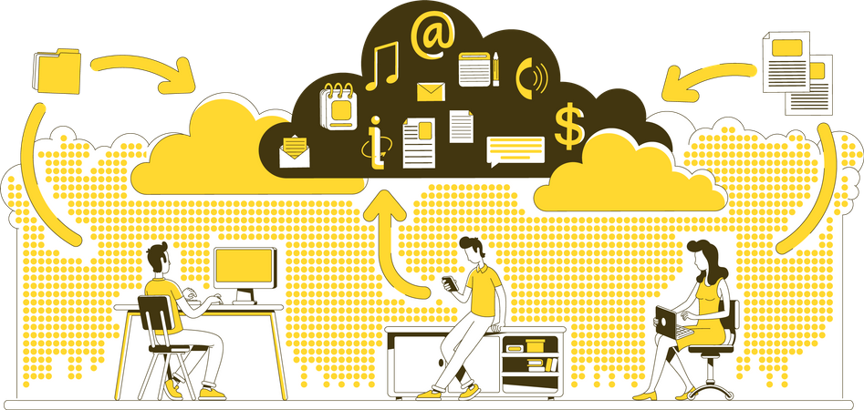 Cloud technology  Illustration