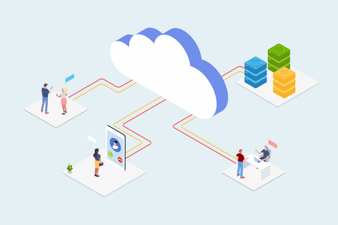 Cloud Technology Utility  Illustration