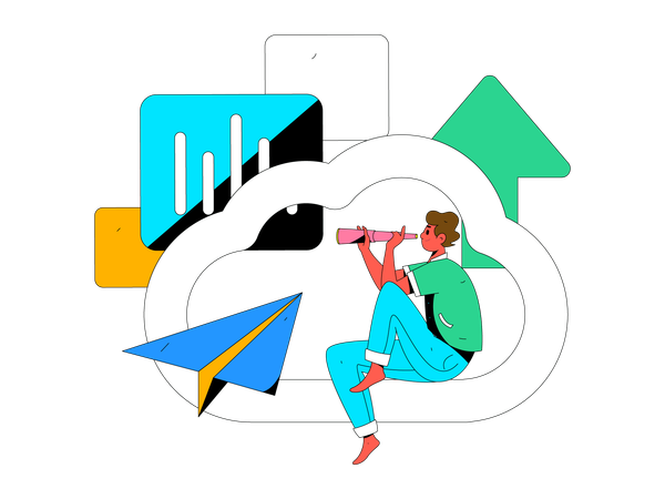 Cloud upload  Illustration