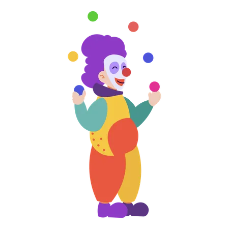 Clown For Carnaval Illustration Illustration