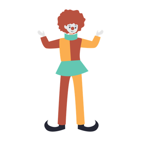 Clown-Auftritt im Zirkus  Illustration